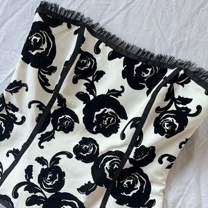 White House | Black Market Black and white corset top